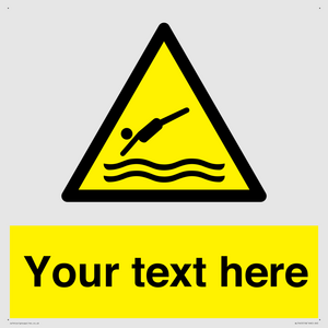 Custom Warning diving area